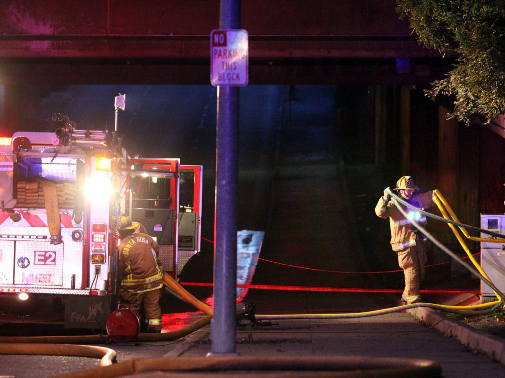 What was initially reported simply as an "electrical fire" in Santa Rosa's downtown last Thursday turned out to be a huge bank of smart meters spontaneously combusting
