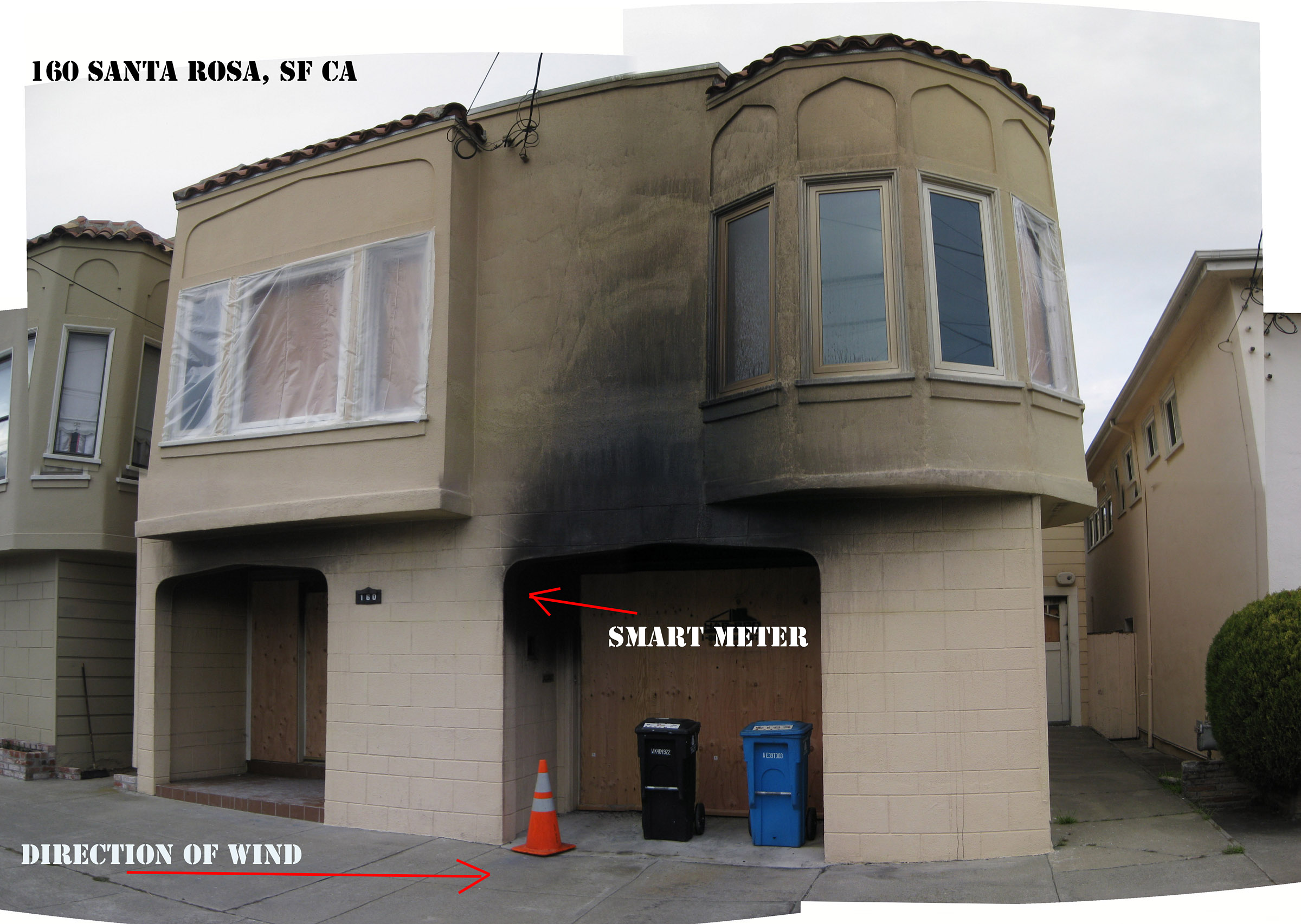 160 Santa Rosa Fire damage front s